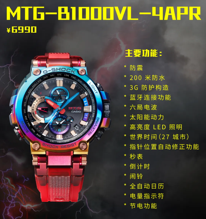 G-SHOCK火山雷MTG-B1000VL-4AP R